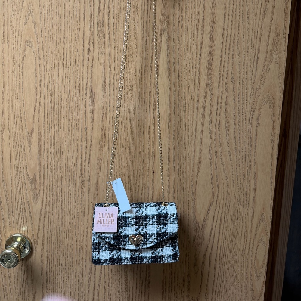 Olivia Miller Black and White Crossbody Bag